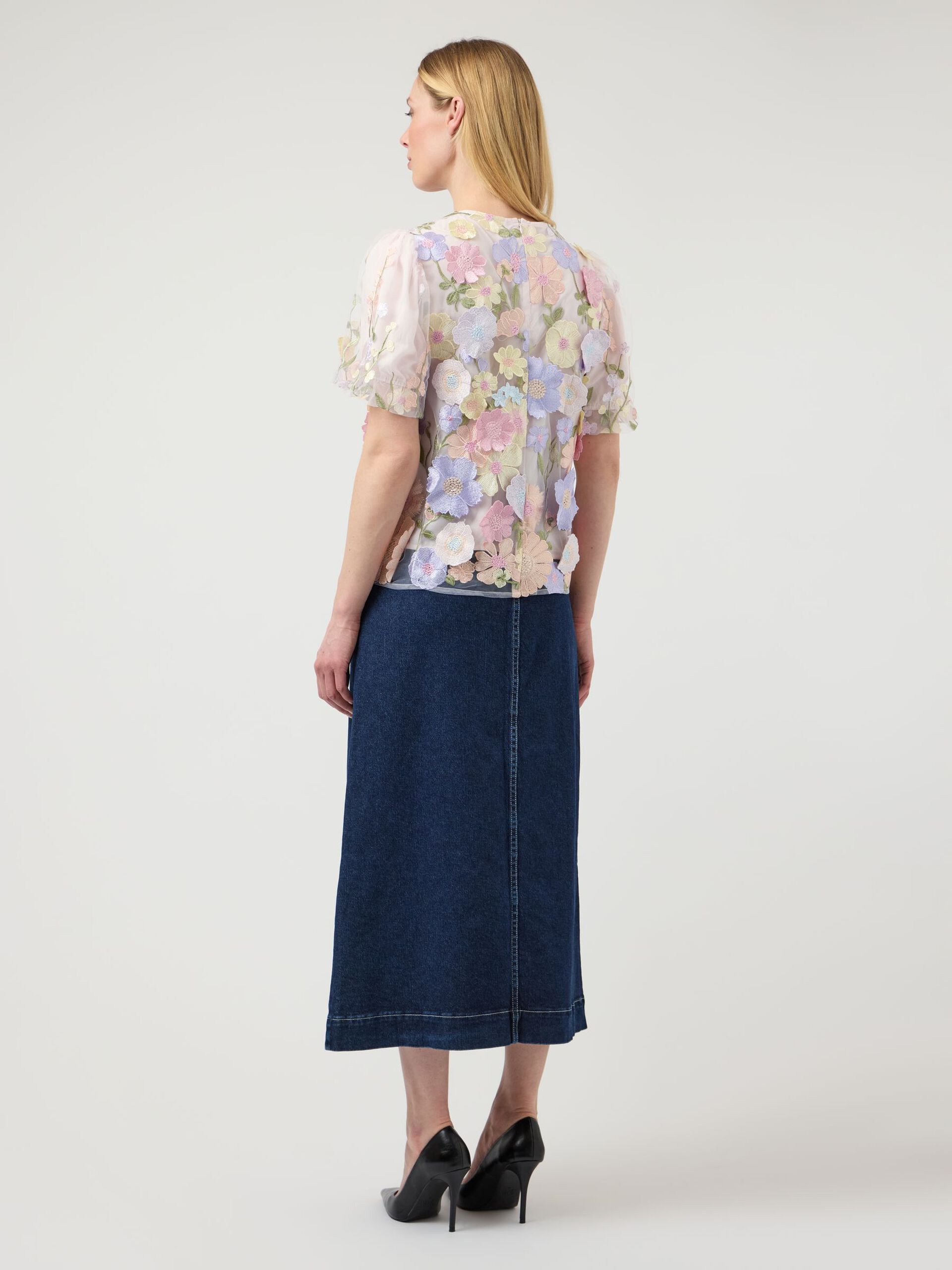 Flowering SS Top - Lavendula / Pastel Flowers - Topp - Helt Dilla AS