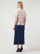 Flowering SS Top - Lavendula / Pastel Flowers - Topp - Helt Dilla AS