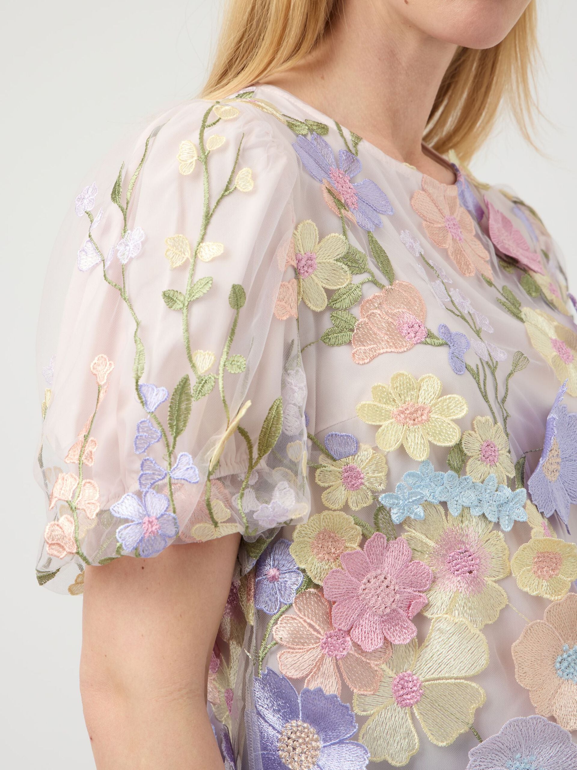Flowering SS Top - Lavendula / Pastel Flowers - Topp - Helt Dilla AS