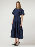 YasColea SS Ankle Dress - Navy Blazer - Kjoler - Helt Dilla AS