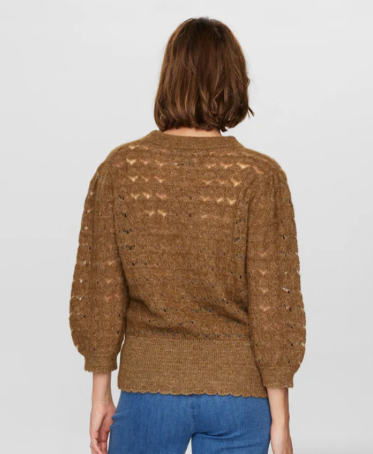 Nurietta Pointelle pullover - Kangaroo