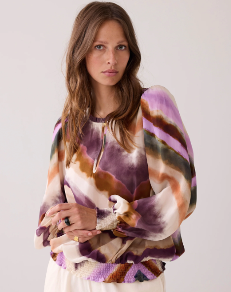 Bluse - Zigzag print