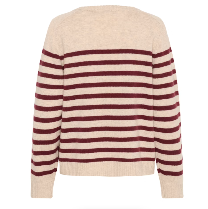 Niaka Pullover - Tawny Port Stripe - Genser - Helt Dilla AS