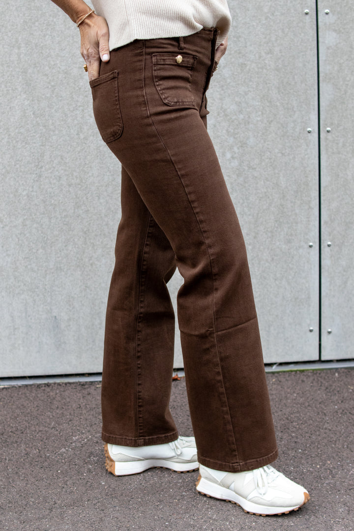 Miss Bon Jeans - mørk brun