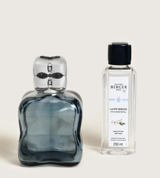 Cosy Blue lampe gavesett + 250ml Cosy Musk - Maison Berger Gavesett - Helt Dilla AS