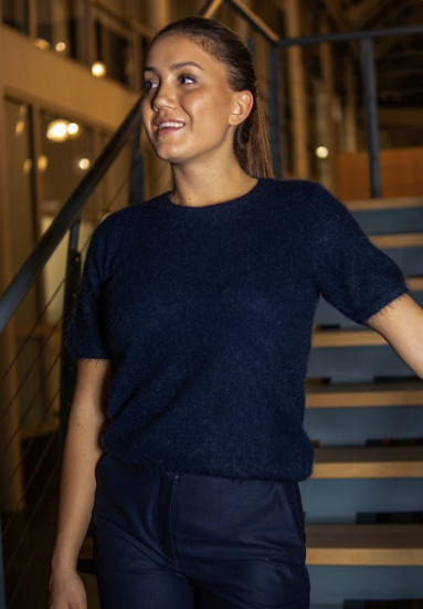 Monroe strikketopp - Blue - Genser - Helt Dilla AS