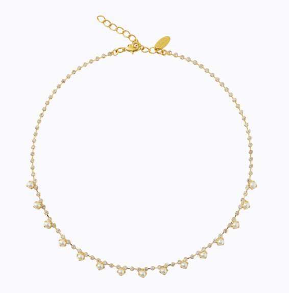 Lily Necklace Gold Pearl - Tilbehør - Helt Dilla AS