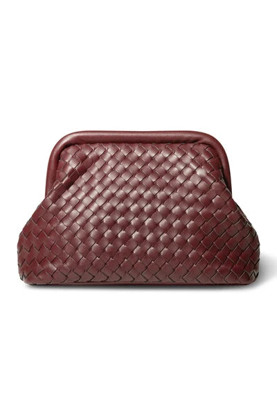 Woven Clutch - Burgundy - Tilbehør - Helt Dilla AS