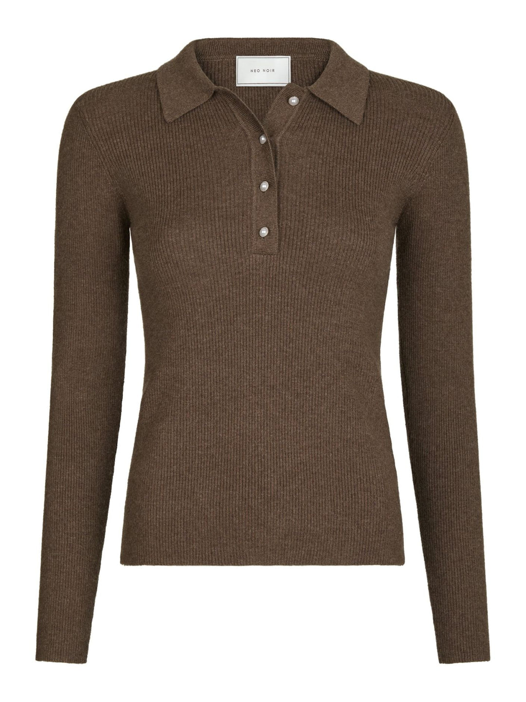 Panama knit blouse - brown - Genser - Helt Dilla AS