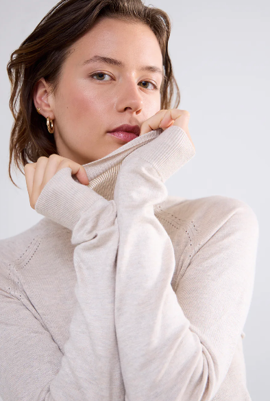 Turtleneck jumper - Iviory - Genser - Helt Dilla AS