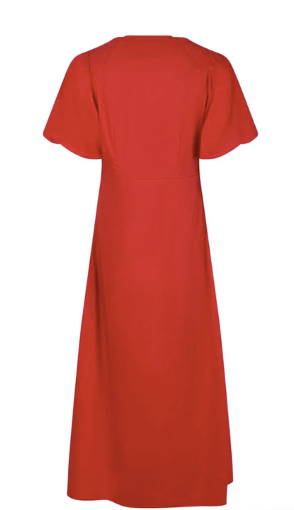Irina poplin dress - Red - Kjoler - Helt Dilla AS