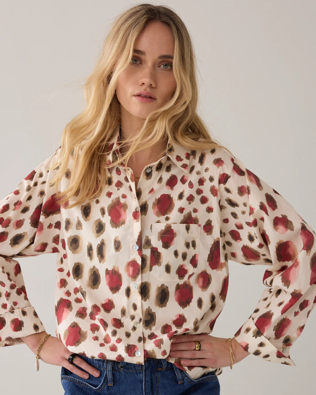 Blouse Animal Print - Multicolour - Bluser - Helt Dilla AS