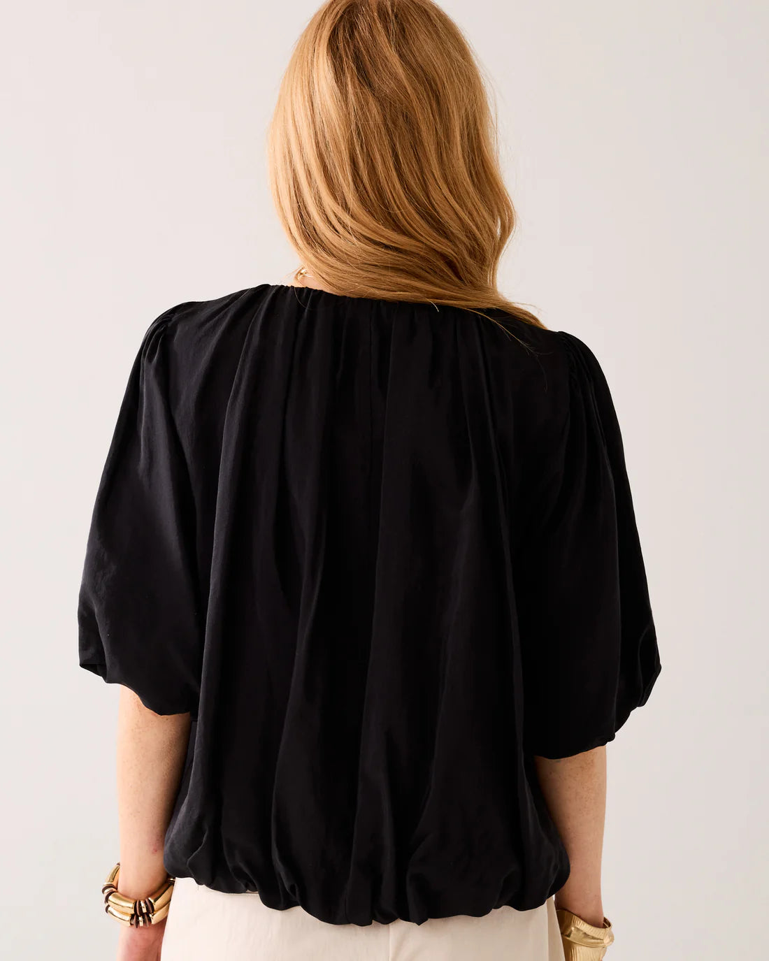 SHINY PLEATED TOP - black - Bluser - Helt Dilla AS