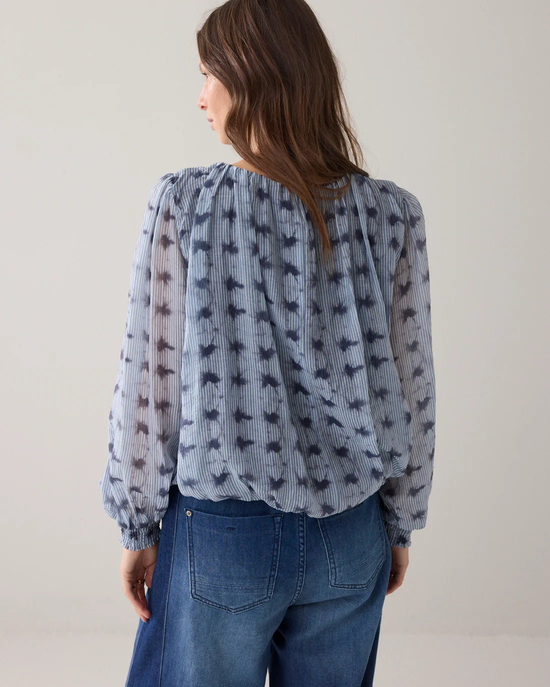Top Tie Dye Stripe - Soft Blue - Bluser - Helt Dilla AS