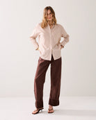 SHIRT BLOUSE IN A FABRIC BLEND - multicolor - Skjorter - Helt Dilla AS