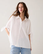 SUPER-WIDE SHIRT BLOUSE - White - Skjorter - Helt Dilla AS