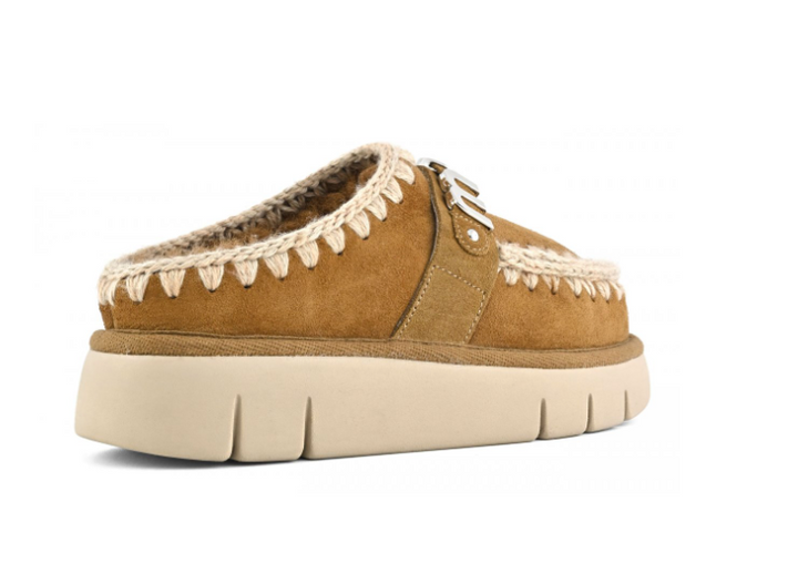 Bounce Clog Metal Logo - Cognac Suede