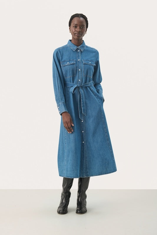 Polenka dress - medium blue denim