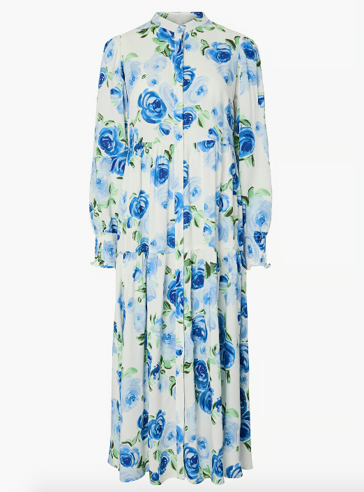 YASAsina Long Sleeve Long Shirt Dress - blue - Kjoler - Helt Dilla AS