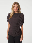 Cottuna Drapy Mesh Top - brown - Singlet, Topper & T-skjorter - Helt Dilla AS
