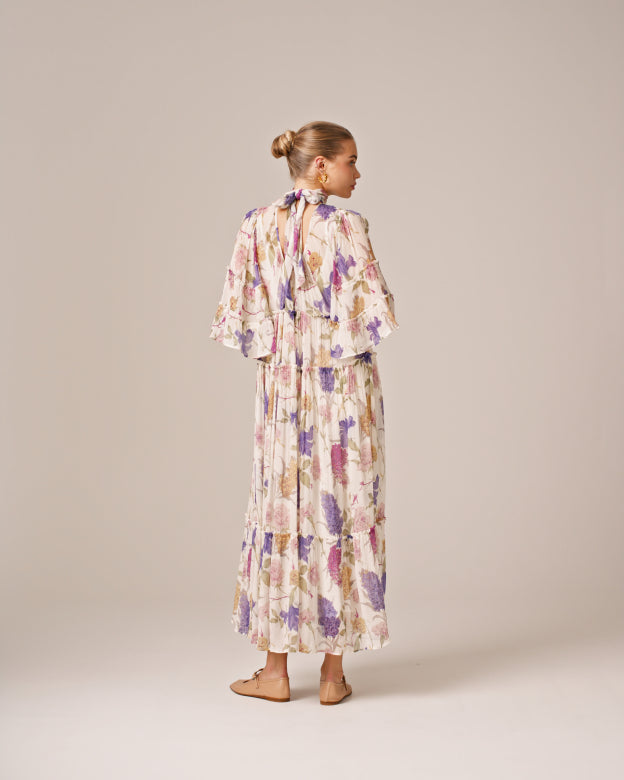 Chiffon Shift Dress - Flower Garden - Kjoler - Helt Dilla AS