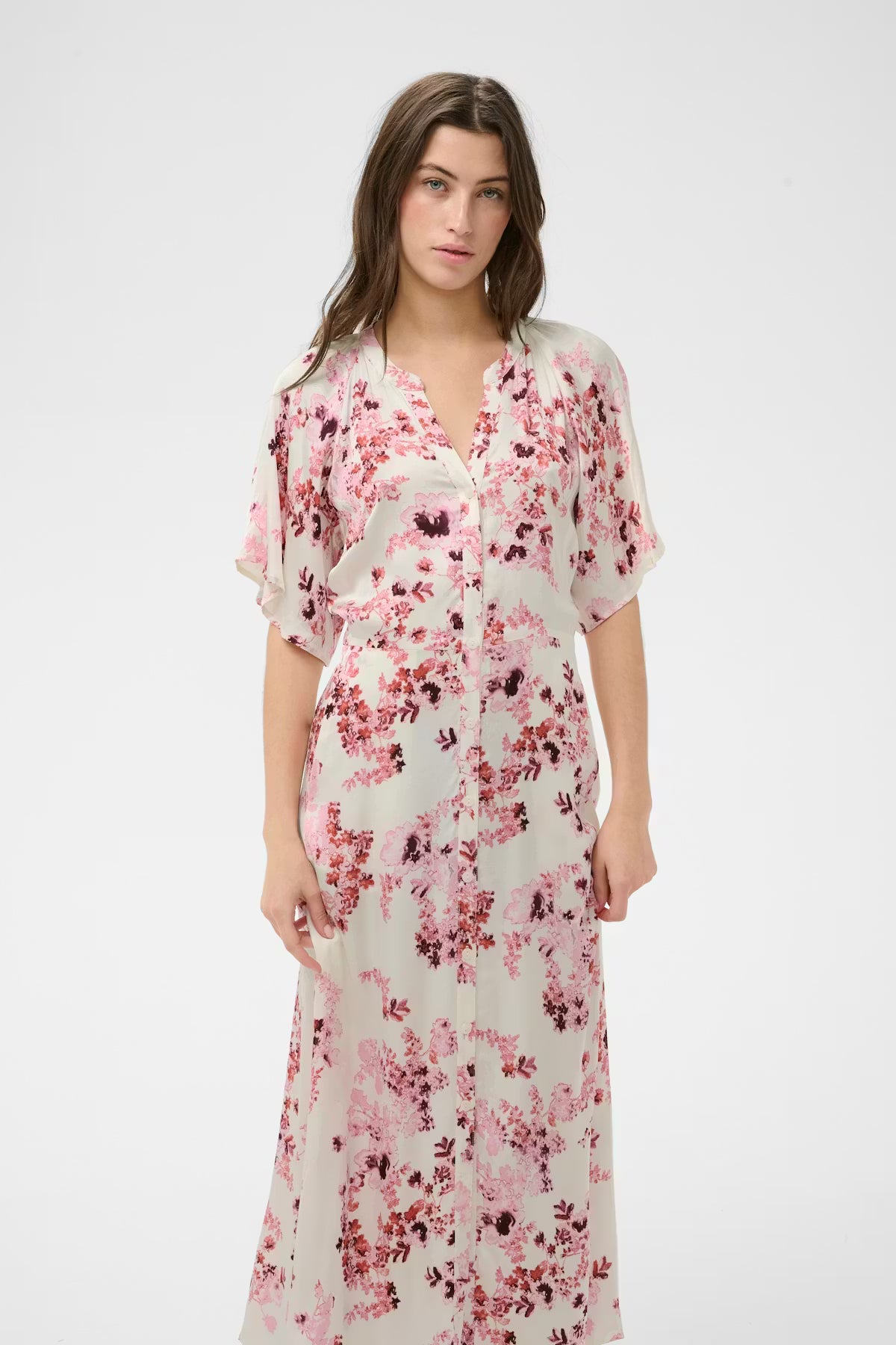 Alaja Dress - Pink Shadow Flower Print - Kjoler - Helt Dilla AS