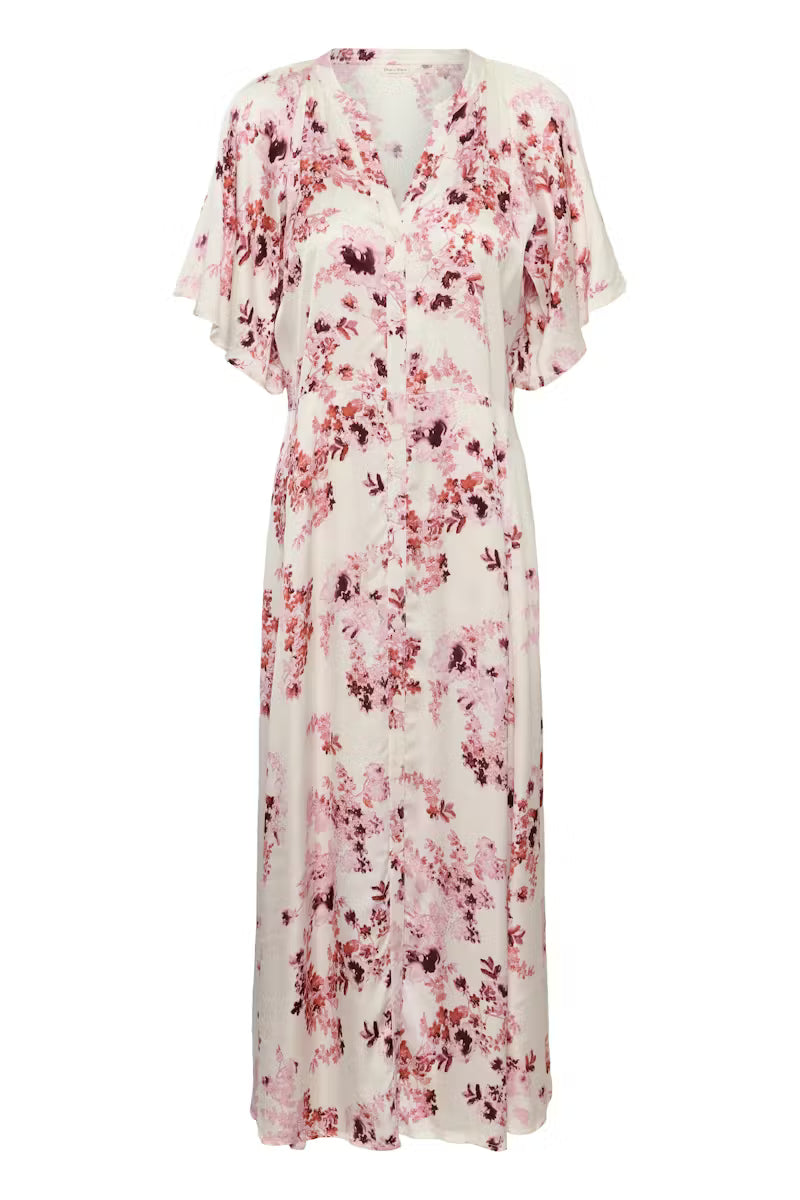 Alaja Dress - Pink Shadow Flower Print - Kjoler - Helt Dilla AS