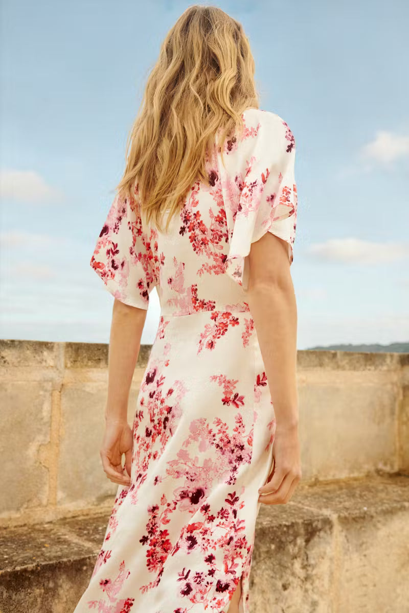Alaja Dress - Pink Shadow Flower Print - Kjoler - Helt Dilla AS