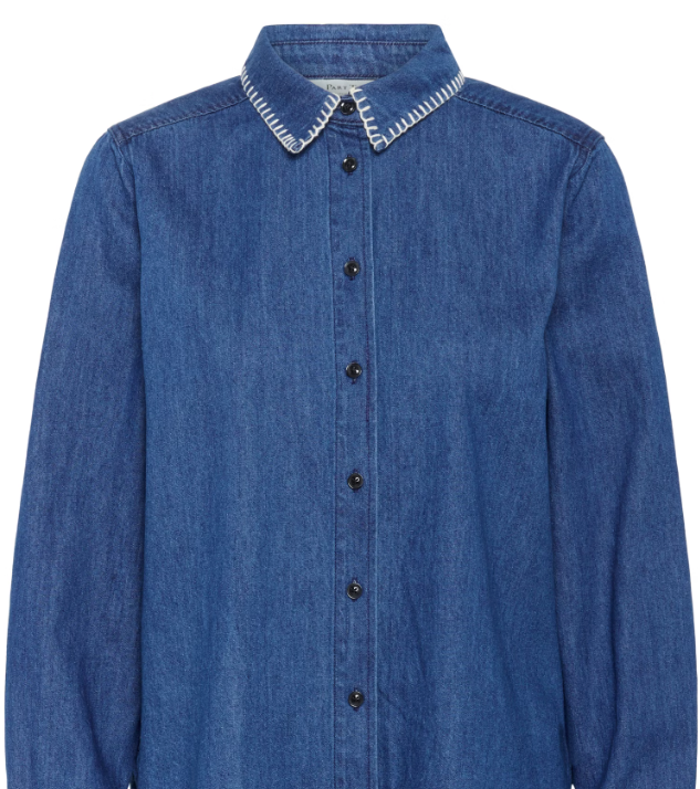 Sarafia Skjorte - Medium Blue Stich - Skjorter - Helt Dilla AS