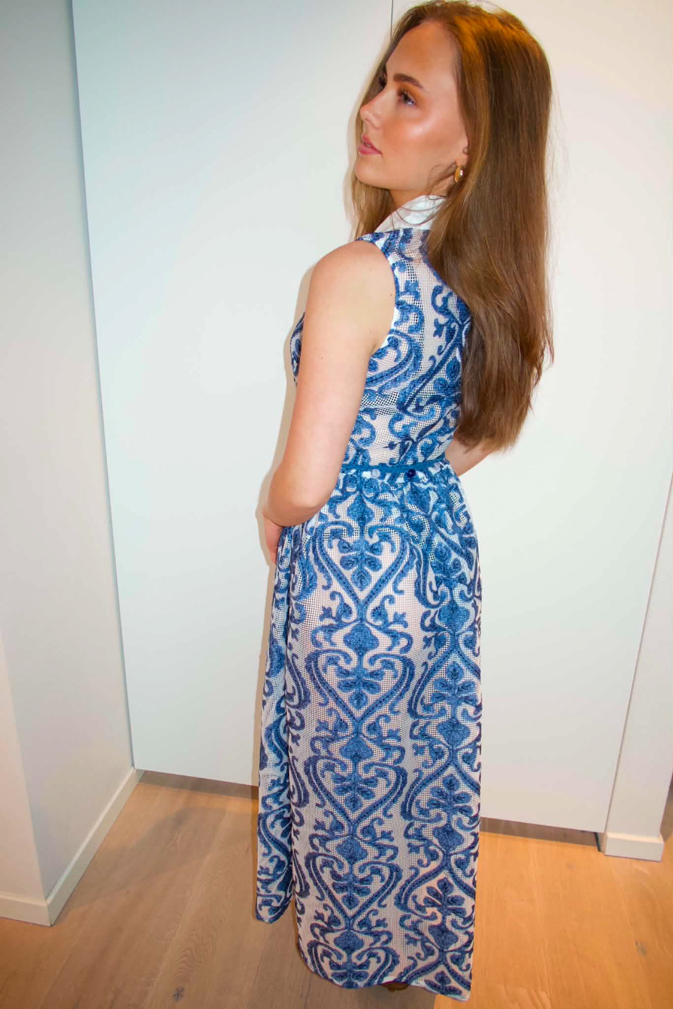 Madelys Lang Kjole Uten Arm - Blå - Kjoler - Helt Dilla AS