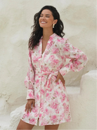 LENNA MINI DRESS - PEONY POP PINK - Kjoler - Helt Dilla AS