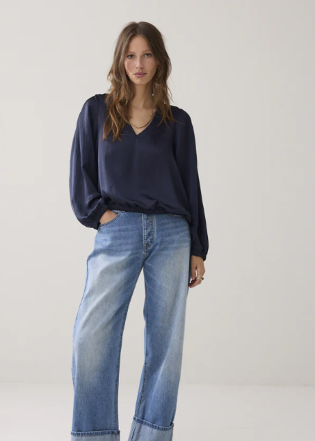 Top Heavy Silk Touch - Midnight Blue - Bluser - Helt Dilla AS