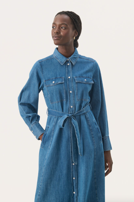 Polenka dress - medium blue denim