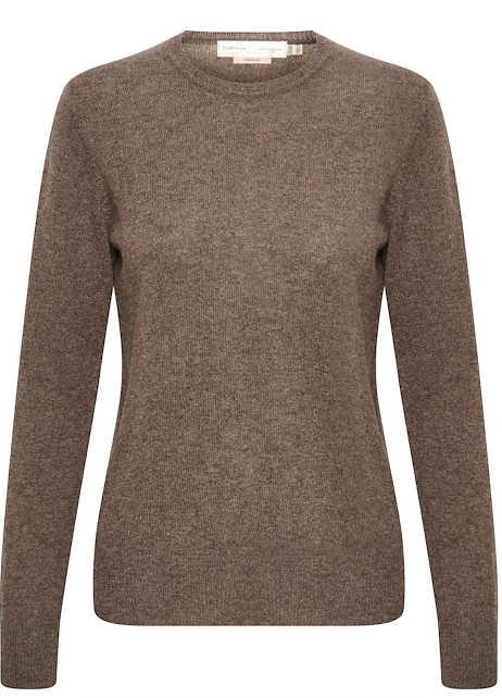 Lukka crew-neck pullover - Brown Melange - Genser - Helt Dilla AS