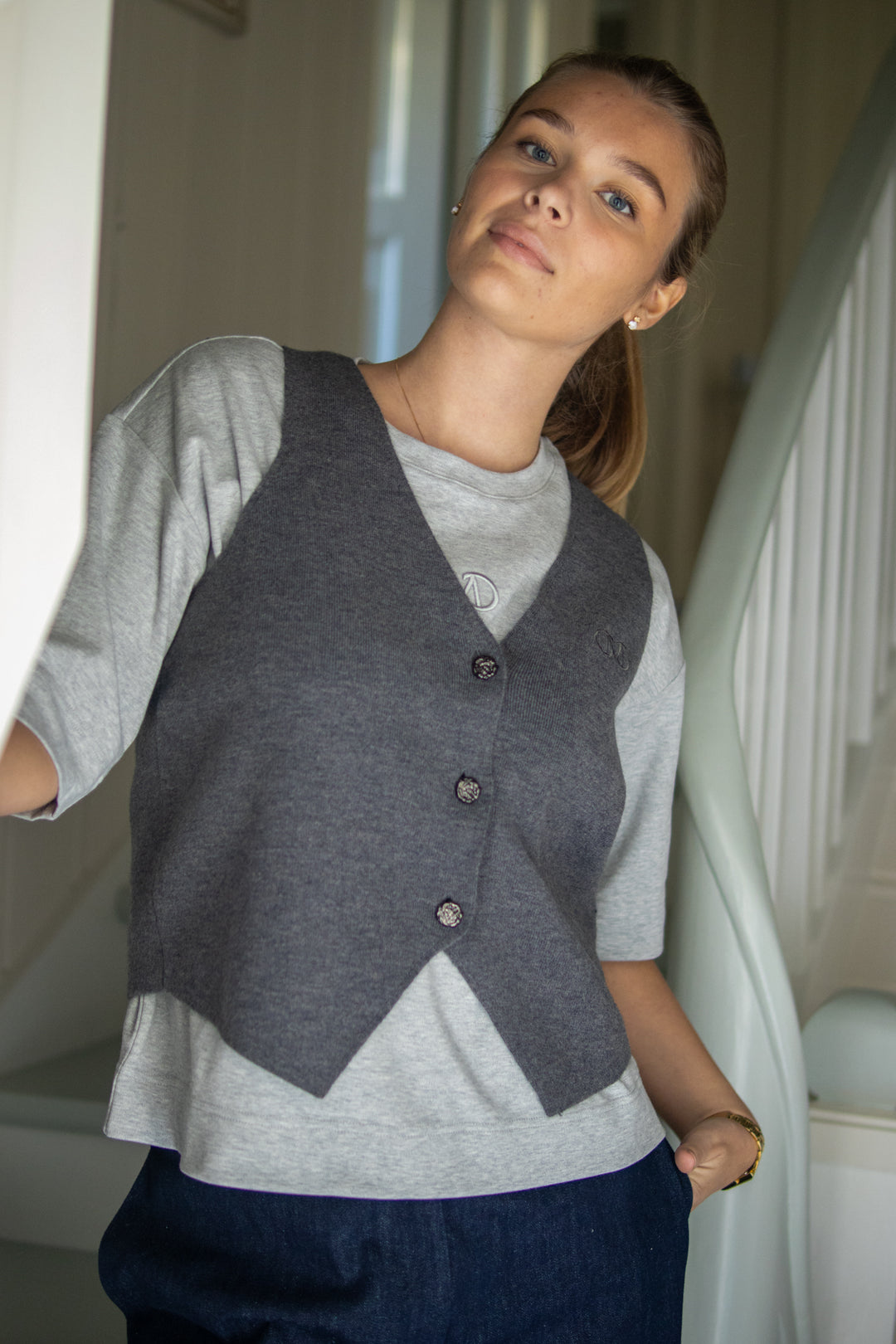 Zina Waistcoat - Dark Grey - Vest - Helt Dilla AS
