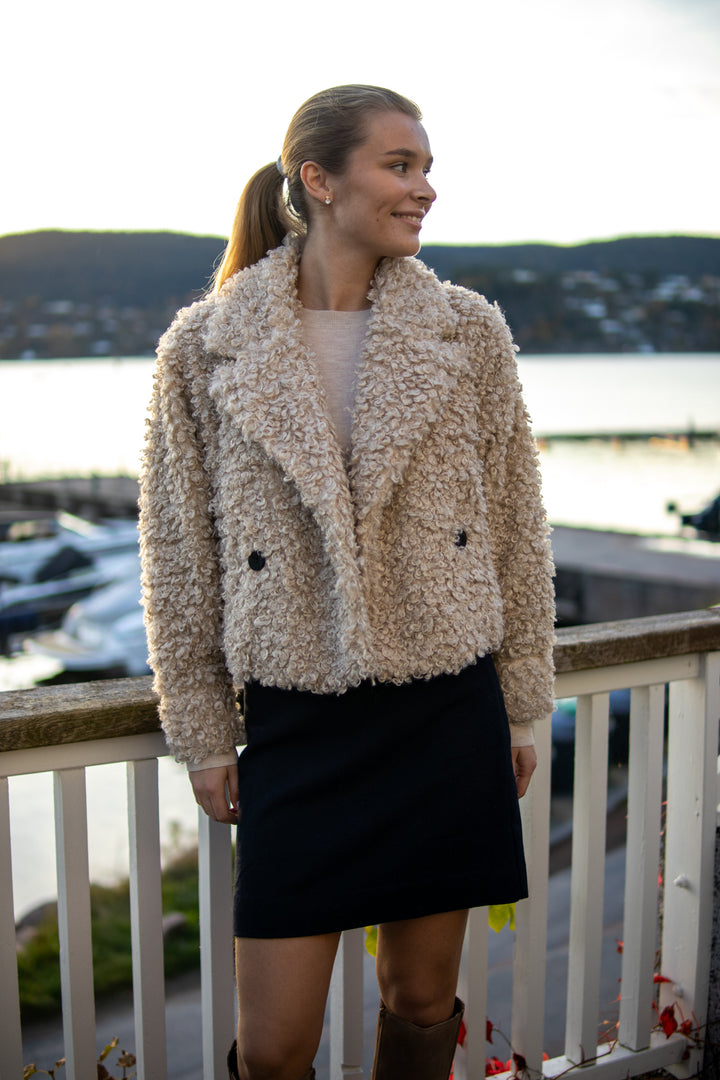 Curly Jacket - Peyote Melange - Yttertøy pelsjakke - Helt Dilla AS