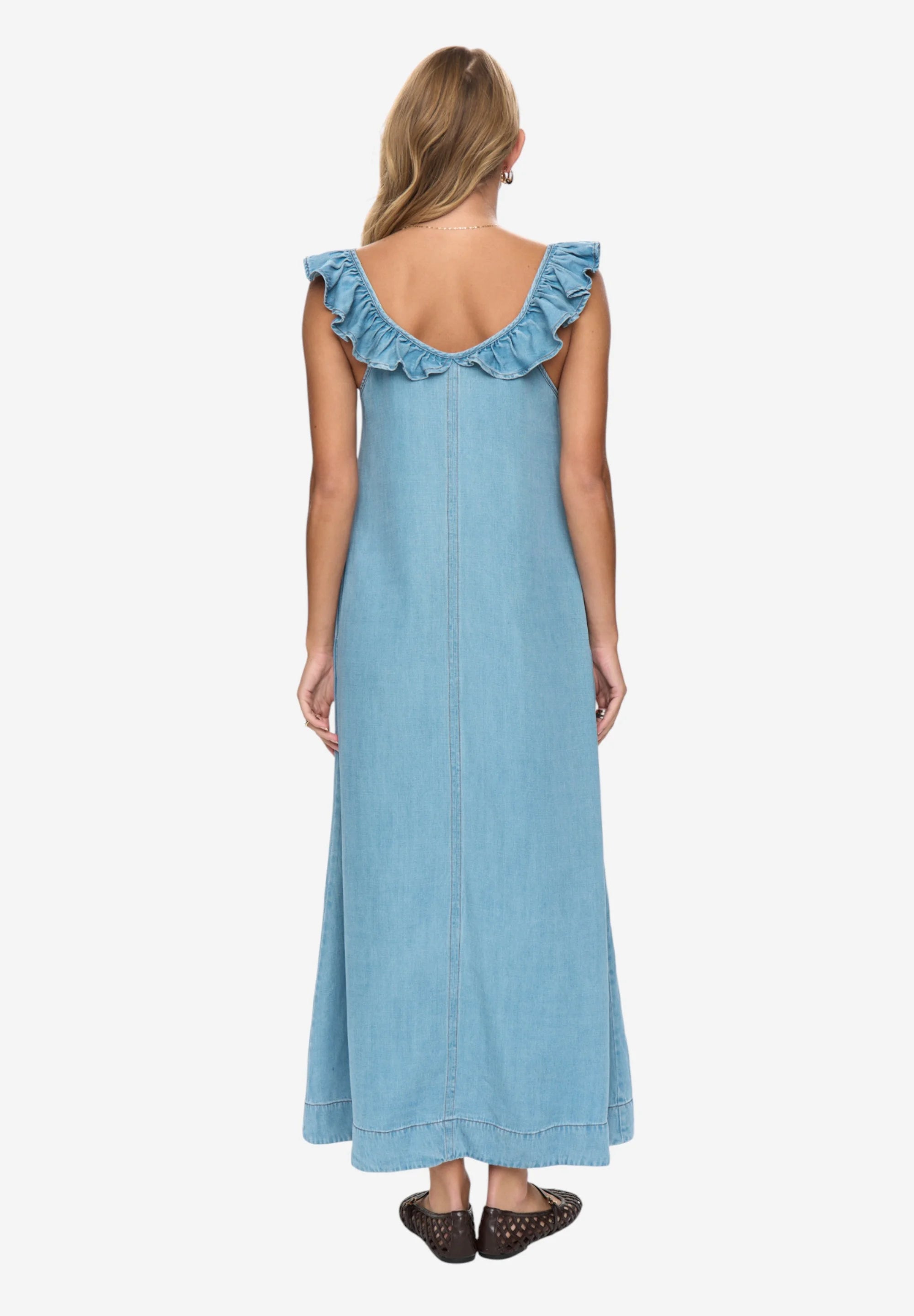 NuElida Dress - Blue Denim - Kjoler - Helt Dilla AS