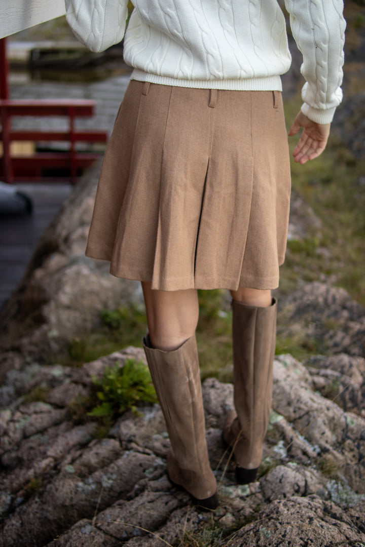 School Wool Skjørt - Camel - Skjørt - Helt Dilla AS