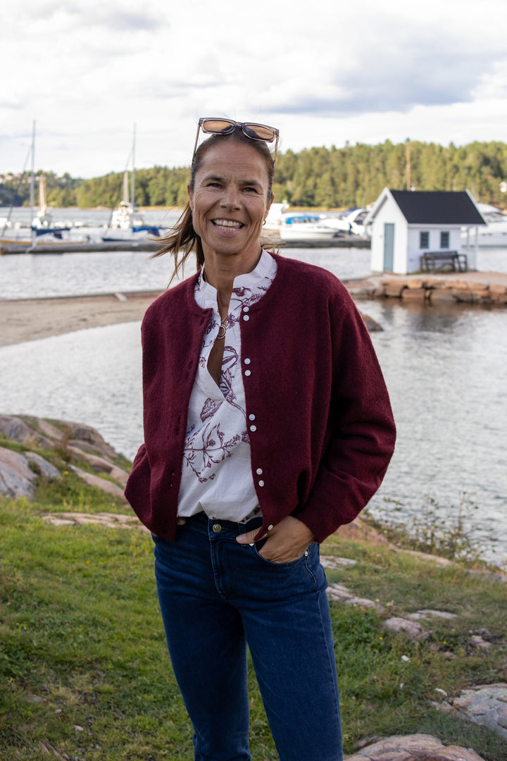 Ninell cardigan - Tawny Port - Cardigans - Helt Dilla AS