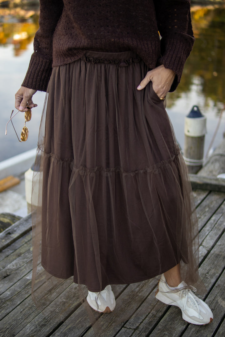 Hay Tyll Skjørt - Brun - Skjørt - Helt Dilla AS