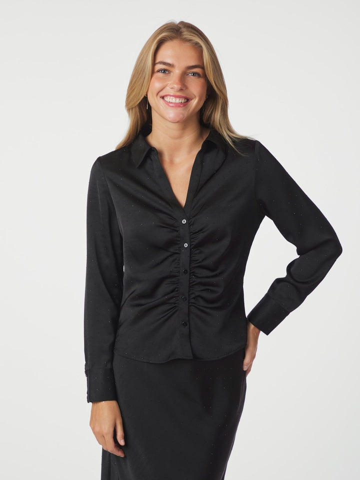 Christy Heavy Sateen Bedaz Shirt - black - Bluser - Helt Dilla AS