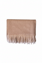 ull/cashmere skjerf med frynser - nutmeg - Tilbehør - Helt Dilla AS