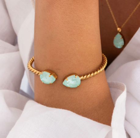 Mini drop necklace gold - Soft Mint - Tilbehør - Helt Dilla AS