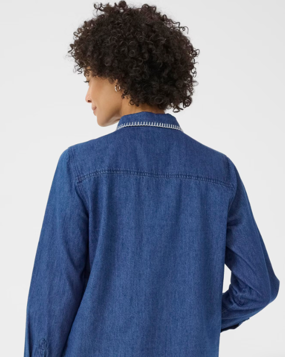 Sarafia Skjorte - Medium Blue Stich - Skjorter - Helt Dilla AS