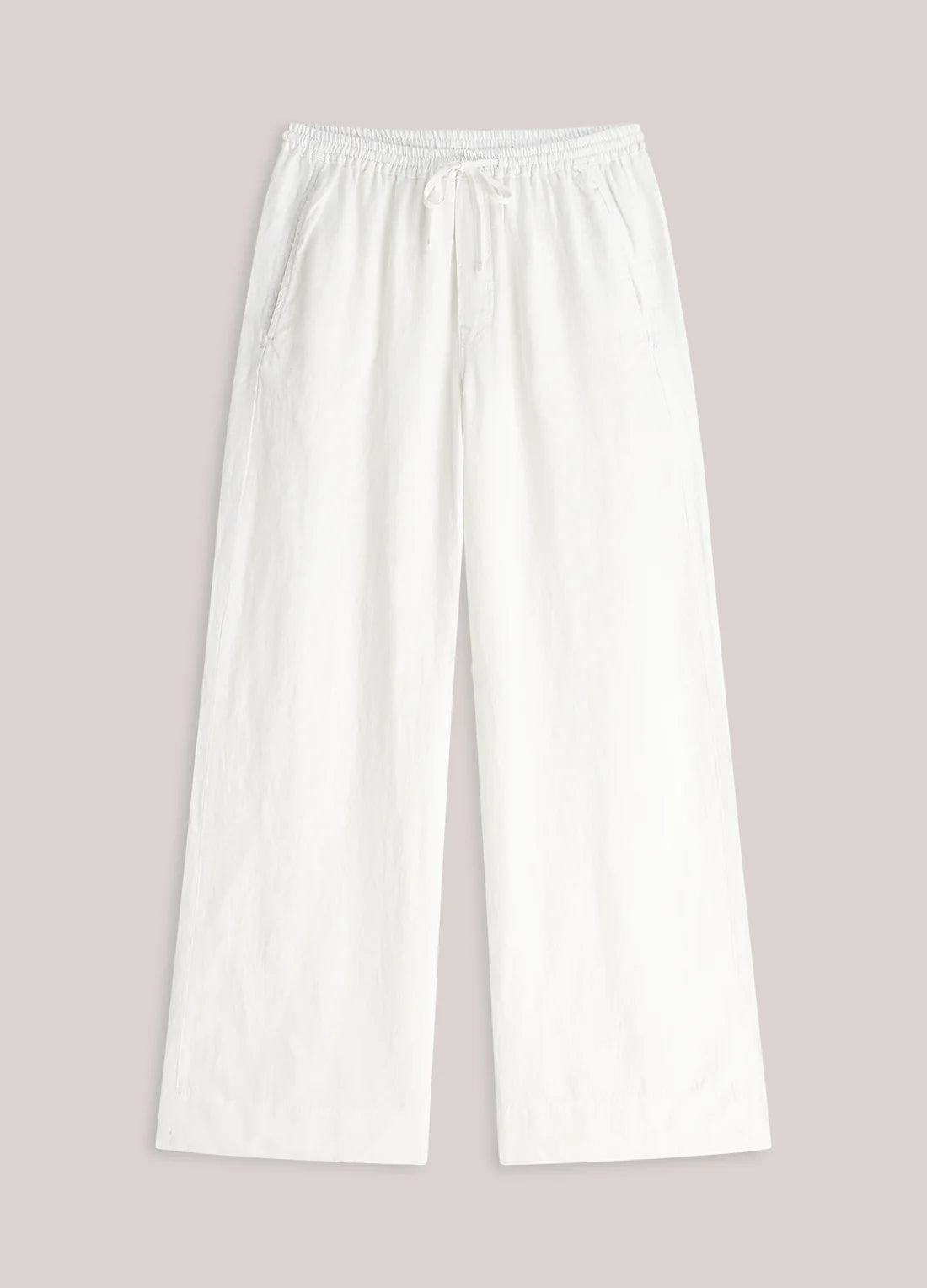 Wideleg Pant Light Linen - Off White - Bukser - Helt Dilla AS