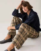 Wide Check Trousers - Multicolor - Bukser - Helt Dilla AS