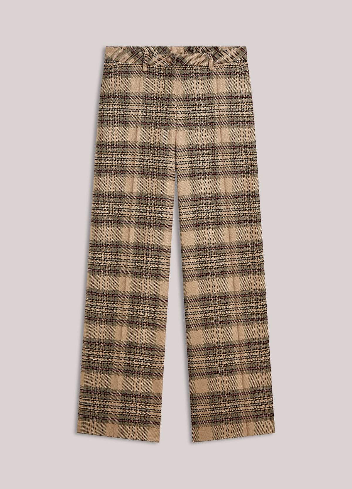 Wide Check Trousers - Multicolor - Bukser - Helt Dilla AS