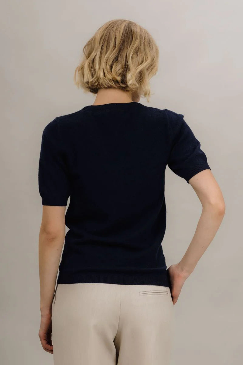 Mertina SS merinoull Top - Navy - Singlet, Topper & T-skjorter - Helt Dilla AS
