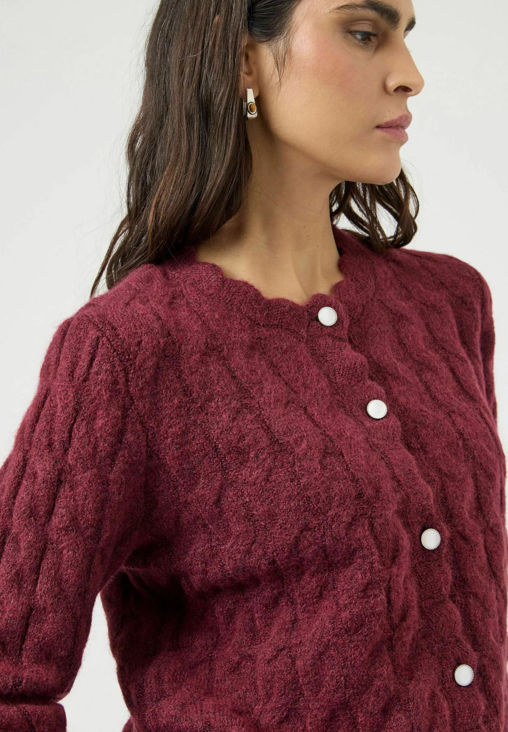 Bubera Knit Cardigan - Rhododendron - Cardigans - Helt Dilla AS