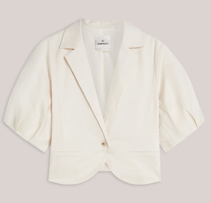 Short-Sleeved Blazer - Off White - Blazer - Helt Dilla AS